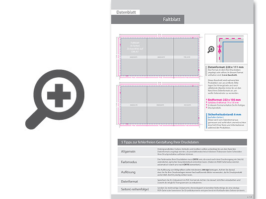 Product Bild faltblatt__gefalzt_auf_din_a7__vertikaler_zickzackfalz__6-seitig