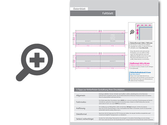 Product Bild hochglanz-uv-lack_faltblatt__gefalzt_auf_din_lang_quer_(21_0_cm_x_9_9_cm)__vertikaler_mittelfalz__4-seitig