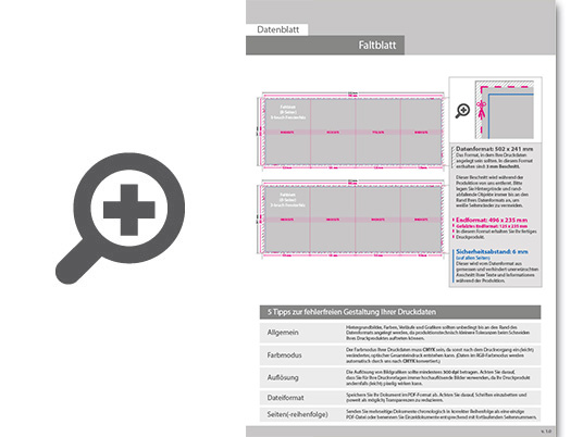 Product Bild faltblatt__gefalzt_auf_maxi-format_(12_5_cm_x_23_5_cm)__vertikaler_3-bruch_fensterfalz__8-seitig
