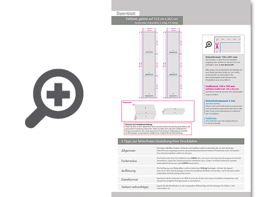 Product Bild faltblatt__gefalzt_auf_15_0_cm_x_26_5_cm__horizontaler_zickzackfalz__6-seitig