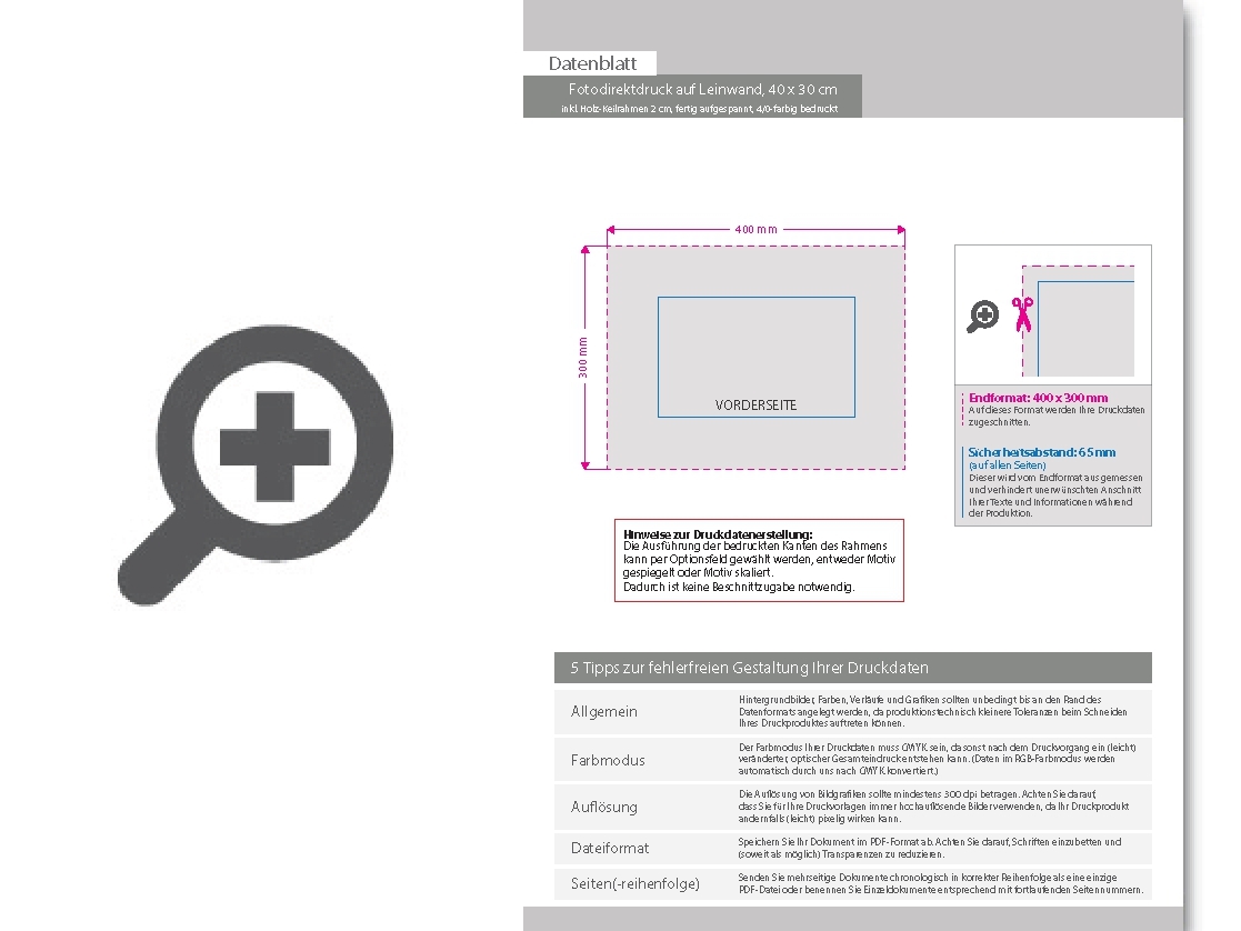Product Bild fotodirektdruck_auf_leinwand_40_x_30_cm_inkl__holz-keilrahmen_2_cm__fertig_aufgespannt__4_0-farbig_bedruckt