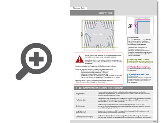 Product Bild hochwertige_kfz-magnetfolie_in_stern-form