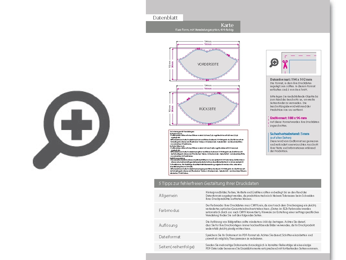 Product Bild osterkarten_stanzform_kuss_mit_partieller_uv-lack-veredelung