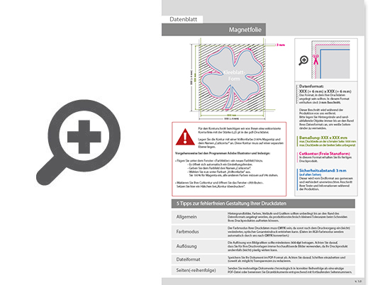 Product Bild magnetische_wechselwerbung_in_kleeblatt-form___einseitig_4_0-farbig_bedruckt