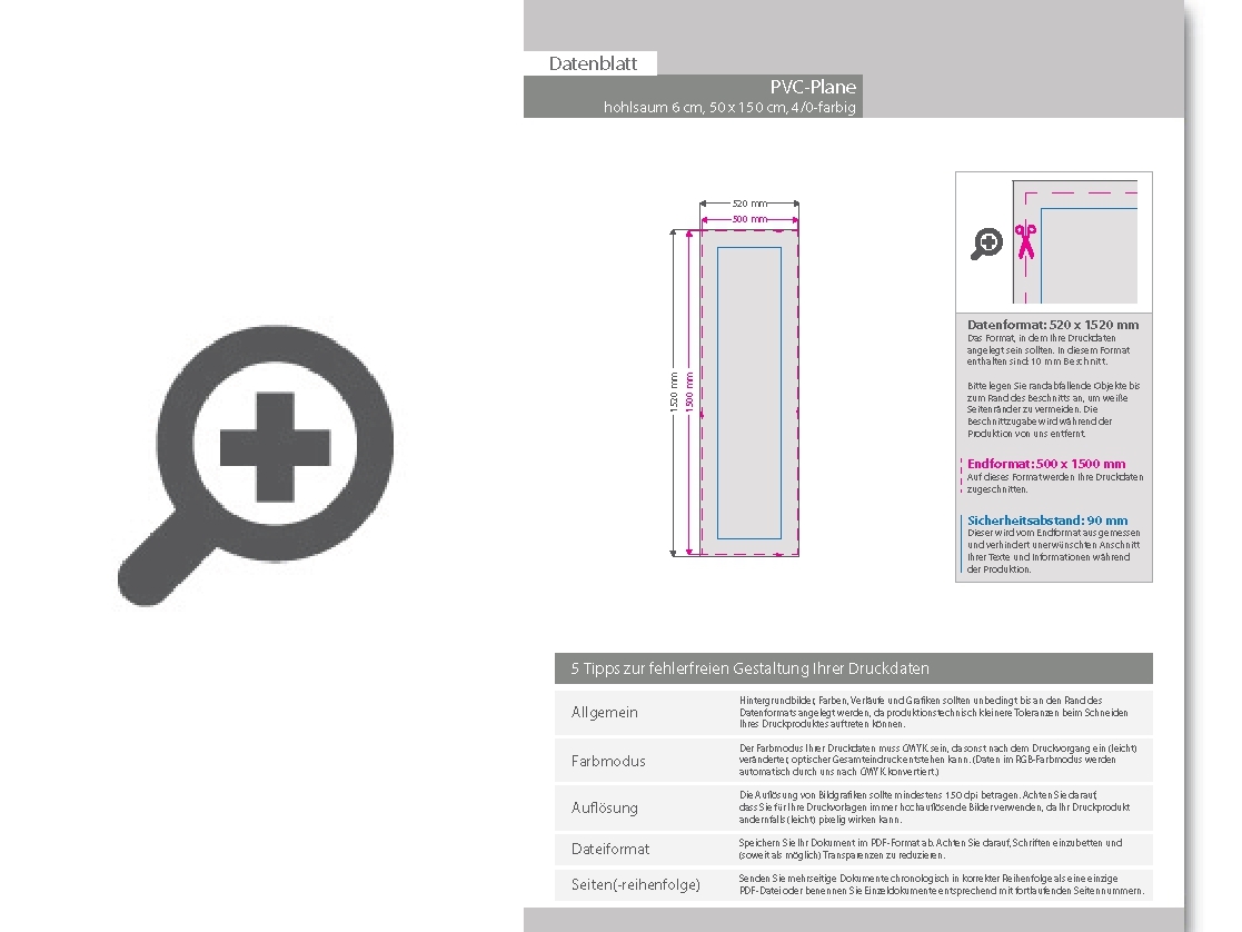 Product Bild hochwertige_pvc-plane_50_x_150_cm__4_0-farbig_bedruckt__hohlsaum_oben_und_unten_(durchmesser_hohlsaum_6_0_cm)